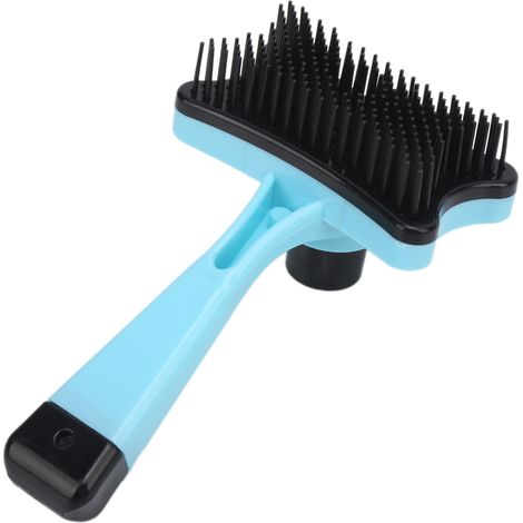 Brosse pour animaux de compagnie, élimine le sous-poil lâche et les poils emmêlés, améliore la Circulation sanguine pour chat et chien, bleu (1/5)