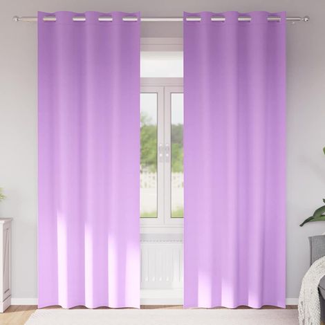 Verdunkelungs-Vorhänge mit Ringen 2 pcs Lila 260 x 140 cm