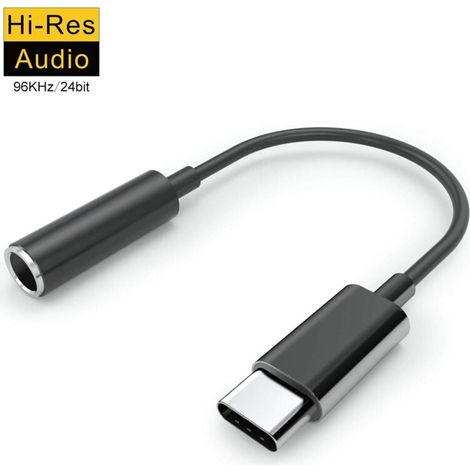 UlisemAdaptateur pour casque USB C, USB C vers prise de type C vers adaptateur jack Aux 3,5 mm avec chipset DAC Compatible avec iPad Pro 2018, Pixel 3/2 XL, HTC U11 / U12 +, Huawei P20 Pro / Mate 20 P (1/4)