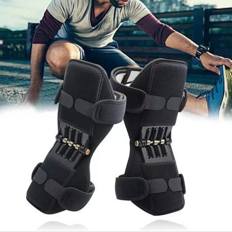 Genouillères Spring Force, Knee Booster Support articulaire du genou Puissant protecteur de jambe antidérapant rebond (1/5)