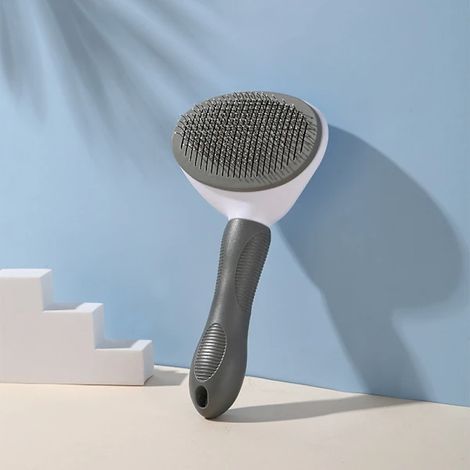 Grooming brush for dogs and cats, comb for removing long hair, grey pet accessories - AquaForge (1/3)