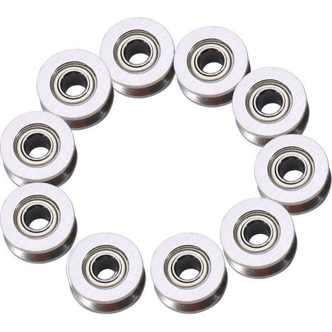 V Groove Roulement à Rainure 10pcs V624ZZ Poulie Pour Rail Suivre Système De Mouvement Linéaire 4 13 6m (1/5)
