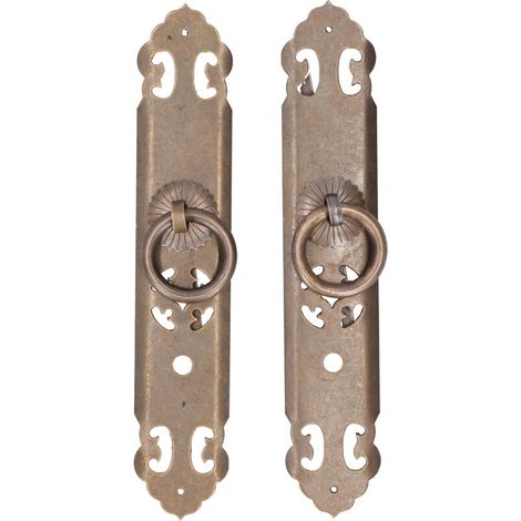 Maniglia per porta in stile cinese, maniglia dritta retrò, maniglia cava, accessori per cassetti e armadi -Crezuo