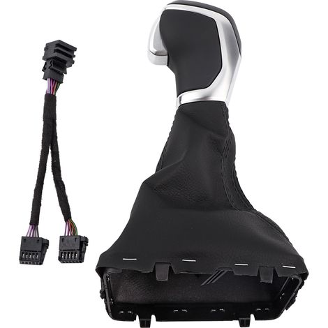 GARRYFIZH Pommeau de levier de vitesse automatique à LED MQB pour DSG Pommeau de levier de vitesse de voiture Levier de poignée de tête avec démarrage et fil adapté pour R MK7 / 7.5 2013-2020 LHD