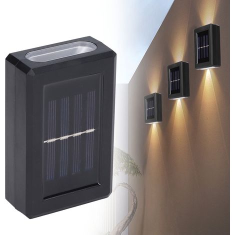 Applique murale solaire photosensible, applique à éclairage par le haut et par le bas, applique décorative extérieure étanche pour jardin ou cour, lampe de clôture (1/5)