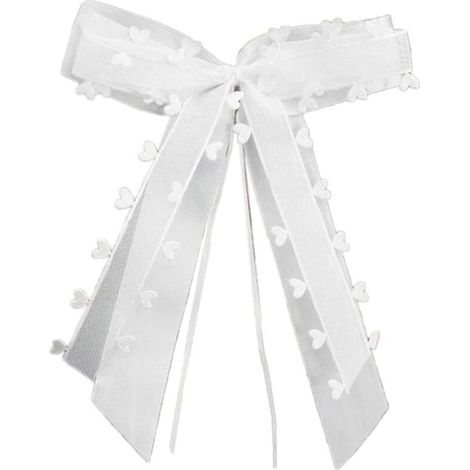 Lot de 10 nœuds décoratifs pour voiture de mariage (blanc) (1/5)