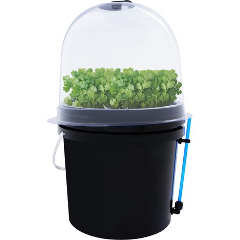 Kit de culture hydroponique DWC par brumisation, seau hydroponique 8 emplacements avec minuterie, pour légumes, fleurs, potager intérieur et balcon (1/5)