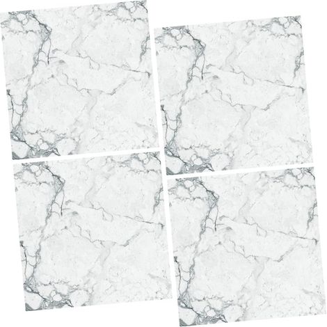 4pièces Autocollants Décoratifs Pour Sol Motif Imitation Marbre Lot De (1/5)