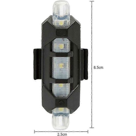 Porte-bagages LED étanche pour VTT, feu arrière réfléchissant pour vélo de route et sécurité nocturne (1/5)