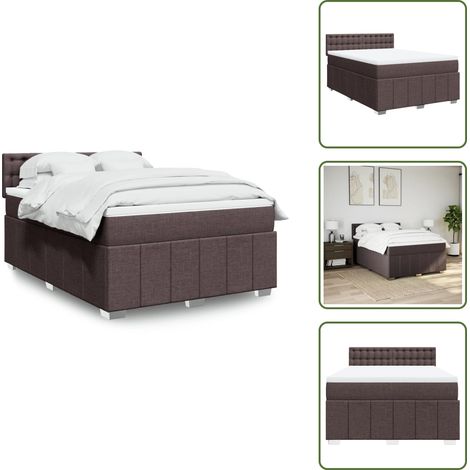Sommier à lattes de lit avec matelas Marron foncé 160x200 cm - Sommier À Lattes De Lit - Sommiers À Lattes De Lit - Lit - Meuble De Chambre À Coucher (1/5)
