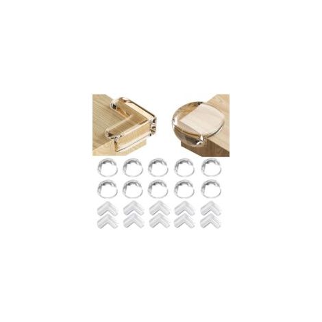 20 protectores de esquinas para mesas de bebé, protectores de esquinas para mesas de bebé con pegamento extrafuerte para mesas y esquinas de muebles - Crezuo
