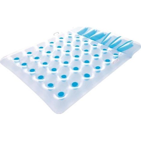 Bestway – Matelas gonflable de piscine double 193 x 142 cm – Épaisseur PVC 0,30 mm – Structure Coil Beam – 2 poignées de transport – Couleur bleu