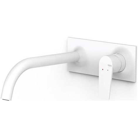 Pièce apparente pour élément encastré de lavabo Project Blanc mat - TRES 22130004BM