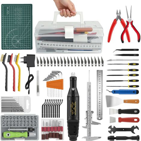Kit de accesorios para impresora 3D, 136 piezas, juego de herramientas de precisión, verde.