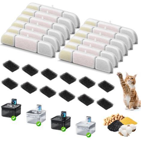 DownyPaws Filtre Fontaine Eau Chat, 12 Filtres de Fontaine à Eau Remplacement, Charbon Actif Filtre (1/5)