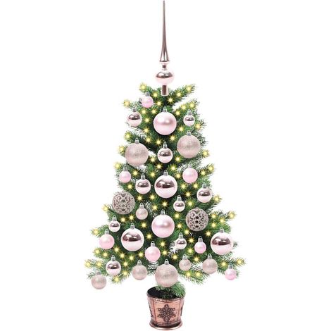 Albero di Natale Albero natalizio Albero festivo con 150 LED con supporto Verde 65 cm PE (1/5)