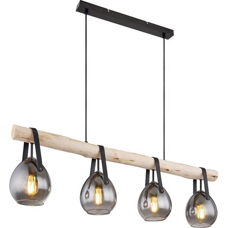 Globo - suspension - Diethild - noir - verre - grande lampe de (1/4)