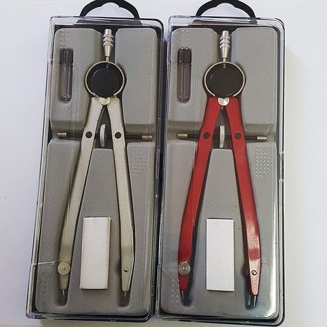 Trade Shop - COMPASSO MIT 2 PUNTE 2 MINE GOMMA BALAUSTRINO FÜR GEOMETRIC TECHNOLOGIE DISEGS -