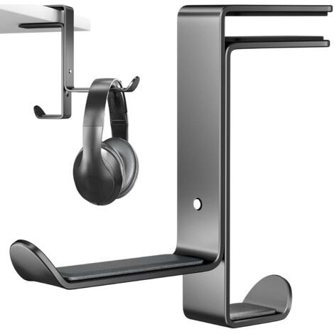 PA Gaming-Headset-Ständer, Schreibtisch, multifunktionaler Kopfhörerhalter mit Kabel-Organizer, verstellbarer Gaming-Headset-Ständer für alle Bluetooth-Gaming-Headsets, Kinder-Headsets, Schwarz (1/5)