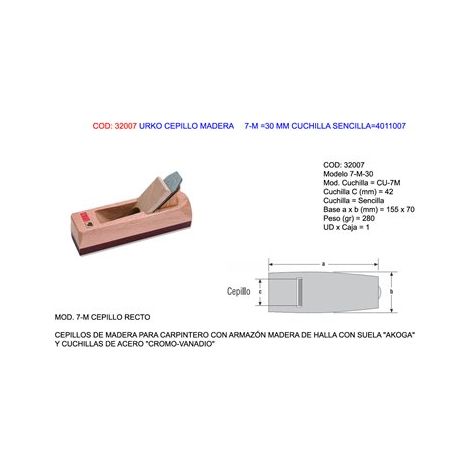 PETITE RÂPE DROITE POUR BOIS - 30 MM (1/5)