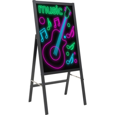 Lavagna luminosa a LED, lavagna luminosa a LED da 40 x 60 cm, con telecomando e 8 penne al neon, lavagna luminosa a LED per bar, ristoranti, matrimoni