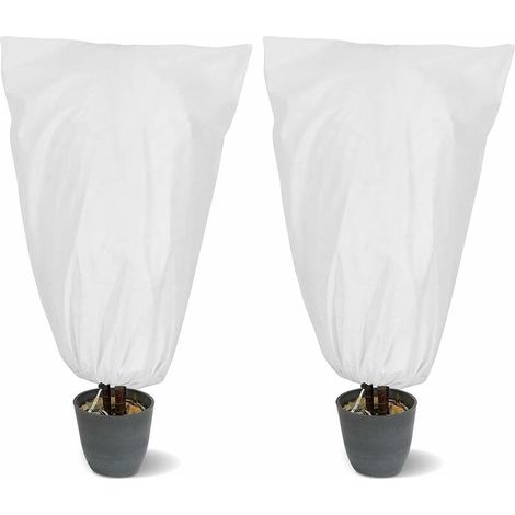 2pcs Housse Hivernage Plante Protection Plantes Couverture pour Plantes Protéger Les Plantes Contre Le Froid en Hiver,0.8x0.6m (1/5)