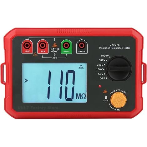 Testeur De Résistance D'isolement UT501A Mégohmmètre Ohmmètre Mégomètre Ohmmètre Numérique
