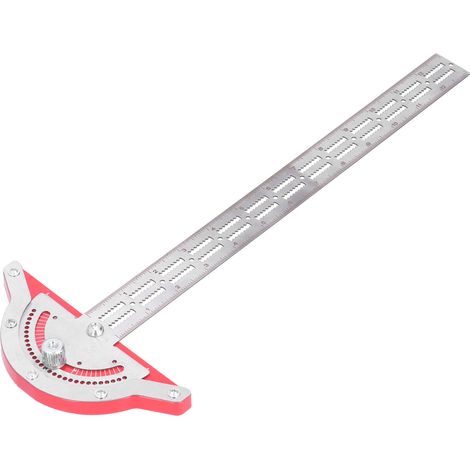 Règle de menuisier à bord réglable 0°70° Haute précision Forme en T unique en acier inoxydable à dents de scie Outil de mesure (15 po) (1/5)