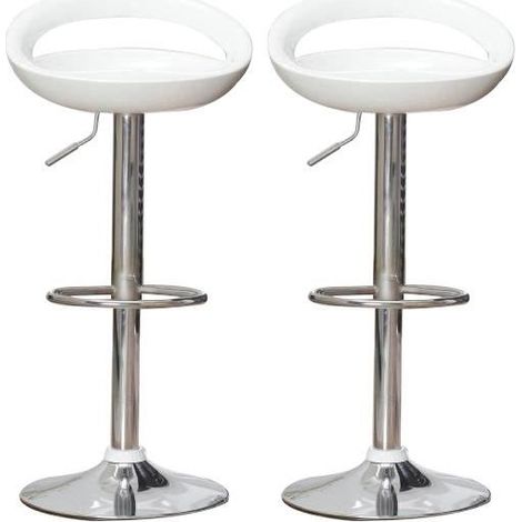 SiFree®2 Tabourets de Bar , Chaise de Bar, Tabouret de Bar en ABS Plastique , pour Cuisine, Bar, Bistrot,blanc