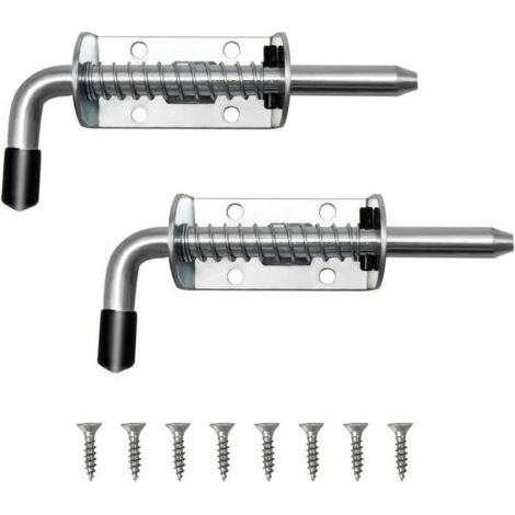 2 Pièces Loquet à Ressort, Verrou de Porte en Acier Inoxydable Dur, Loquet à Ressort Haute Résistance, Adapté aux Camions, Jardins, Entrepôts (1/5)