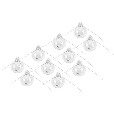 Set mit 10 dekorativen Weihnachtskugeln aus transparentem, stoßfestem Kunststoff, 6 cm, für Schaufenster und Weihnachtsbäume (1/5)