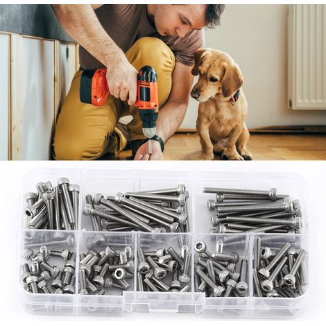 160 pièces Vis à tête cylindrique hexagonale creuse M3 en acier inoxydable 304 (1/5)