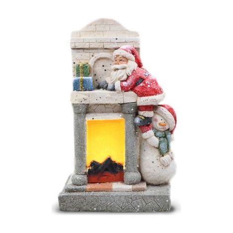 Decorazione Casa Natalizia Caminetto in Ceramica con Luce 29 x 45 cm (1/2)