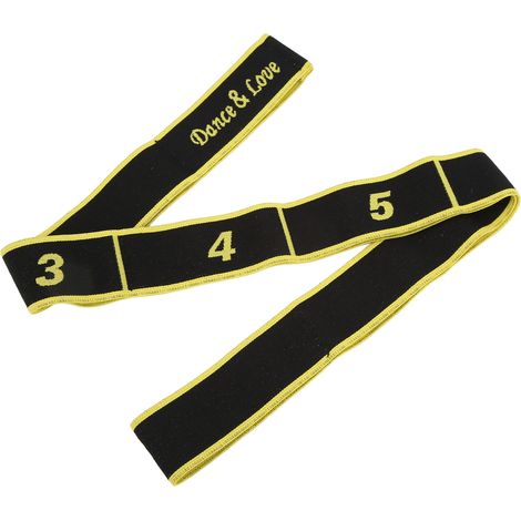 Bandes d'étirement élastiques en coton polyester, outil de stretching flexible pour enfants, utilisation DIY combinée, couleur jaune (1/5)
