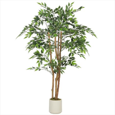 Plante artificielle banian 150 cm pot blanc intérieur en pEVA (1/5)