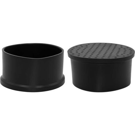 4 Embouts de Pieds de Chaise/Table Ronds PVC, Noir, 60 mm (1/5)