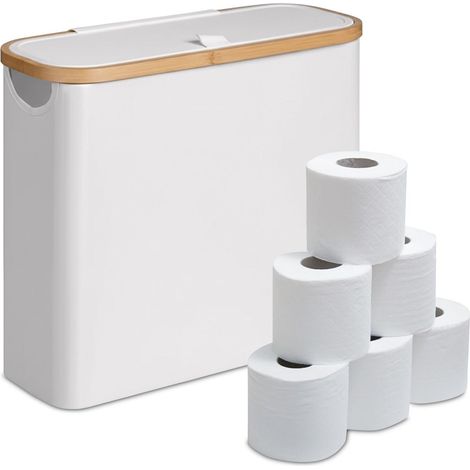 Square Fabric Toilet Roll Holder - Holds 12 Rolls (1/5)