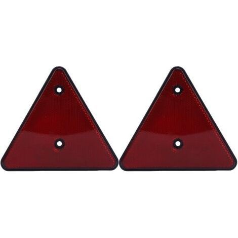 Lot de 2 réflecteurs triangulaires rouges haute visibilité pour remorque, camions, bateaux, SUV, camping-cars et tracteurs. (1/5)