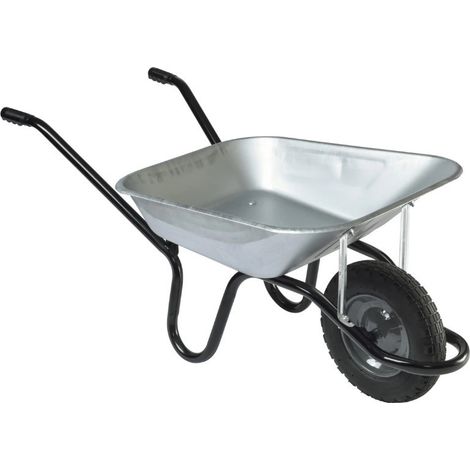 [JAMAIS UTILISE] Brouette Galvanisée 95L HAEMMERLIN Aktiv One Roue Gonflée - 324009001 (1/5)