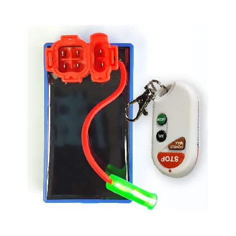 Motorcycle accessory: Remote ignition with anti-theft device, compatible with models CG125, 150 and GY6-125 (DC ignition). (1/4)