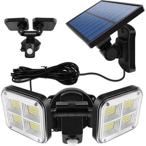 Lampe solaire, lampe solaire de rue avec détection de mouvement pour l'éclairage des cours (1/4)
