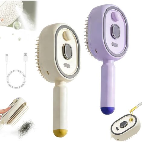 Elektrische Dampfbürste – 2-teilig – Luftkissenkamm – mit Dampffunktion – wiederaufladbar – multifunktionale Dampfhaarbürste (1/5)