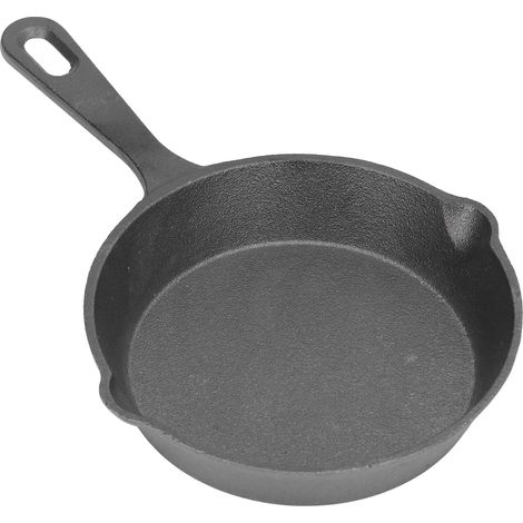 14 cm große gusseiserne Bratpfanne, flache gusseiserne Bratpfanne, kompakte Bratpfanne für Ravioli (14 cm Durchmesser) (1/5)