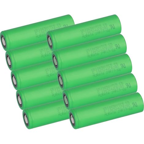 10x Murata Akku Li-Mn US18650VTC5 3,6V 2610mAh LiNiMnCoO2 max. 30A Akku