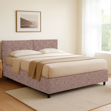 Letto Singolo Truro, Sfoderabile, Contenitore Made in Italy, Rosa Antico (1/5)