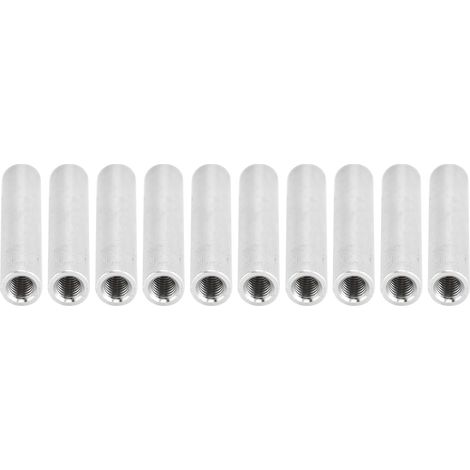 Entretoise ronde en aluminium M4x0,7mm, 40mm, kit de 10 pièces, colonne de connexion femelle, fixation à filetage intérieur pour assemblage électronique et bricolage. (1/5)