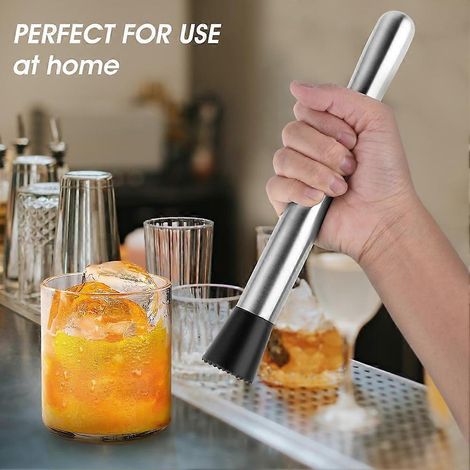 Ensemble de 20 pièces pour cocktails – pilon en acier inoxydable, broyeur à glace pour boissons, accessoires de bar à domicile – JBMEDIA (1/4)