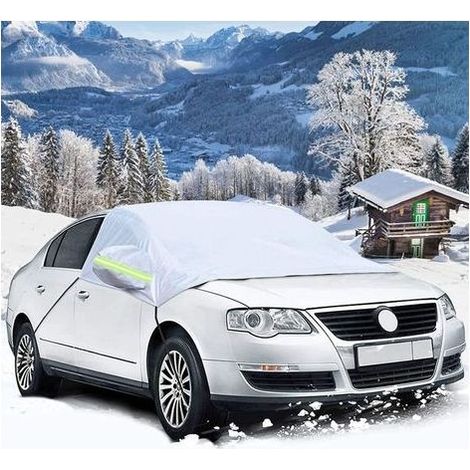 Pare-Brise Voiture,Pare-Brise Couverture Anti-Neige Couverture Pare-Brise Voiture Anti-Givre Anti UV Bâche Pare-Brise Protection Cover Universelle Pare-Brise Avant pour Voiture,130 x 220cm (1/5)