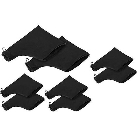 Lot de 8 sacs à poussière pour scie à onglets, sacs noirs avec fermeture éclair et support métallique, pour scie à onglets modèle 255 (1/5)