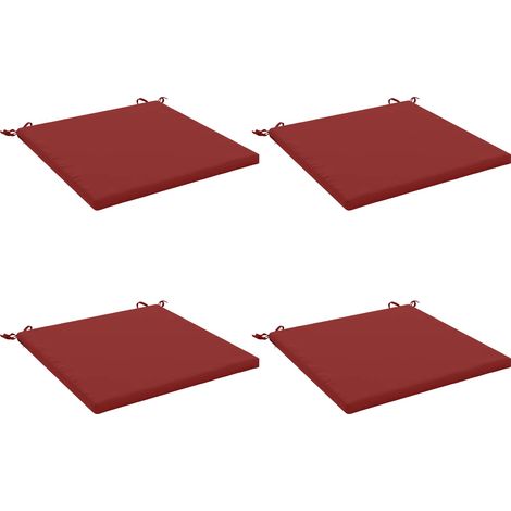4-teilige Sitzkissen SOEST 4 stk. 100 % Polyester Weinrot vidaXL
